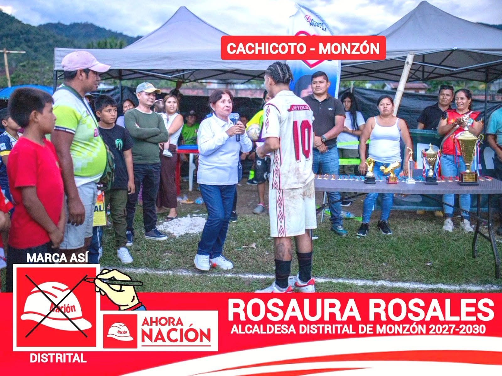 Rosaura en una actividad comunitaria en Cachicoto