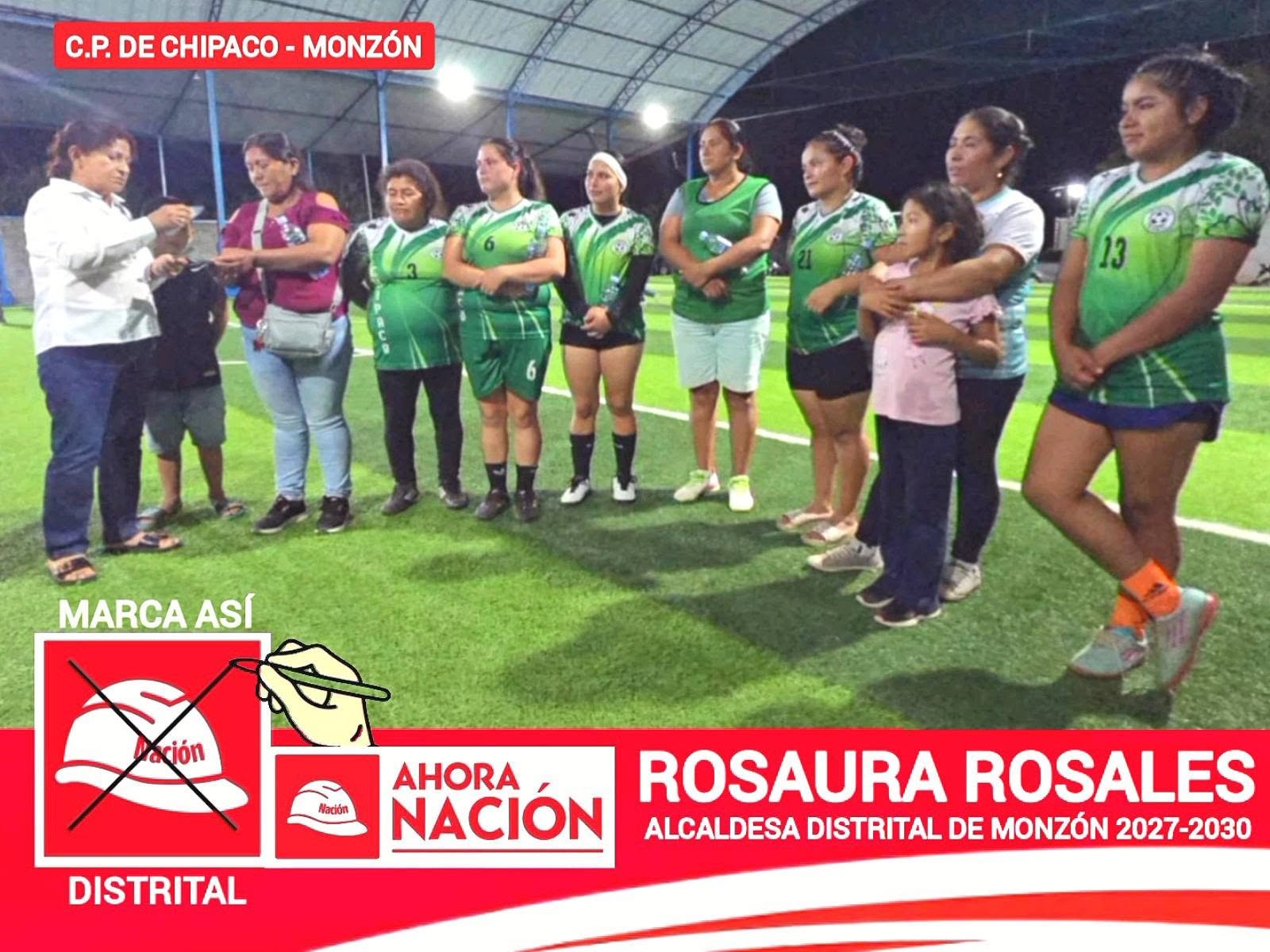 Rosaura con deportistas en Chipaco