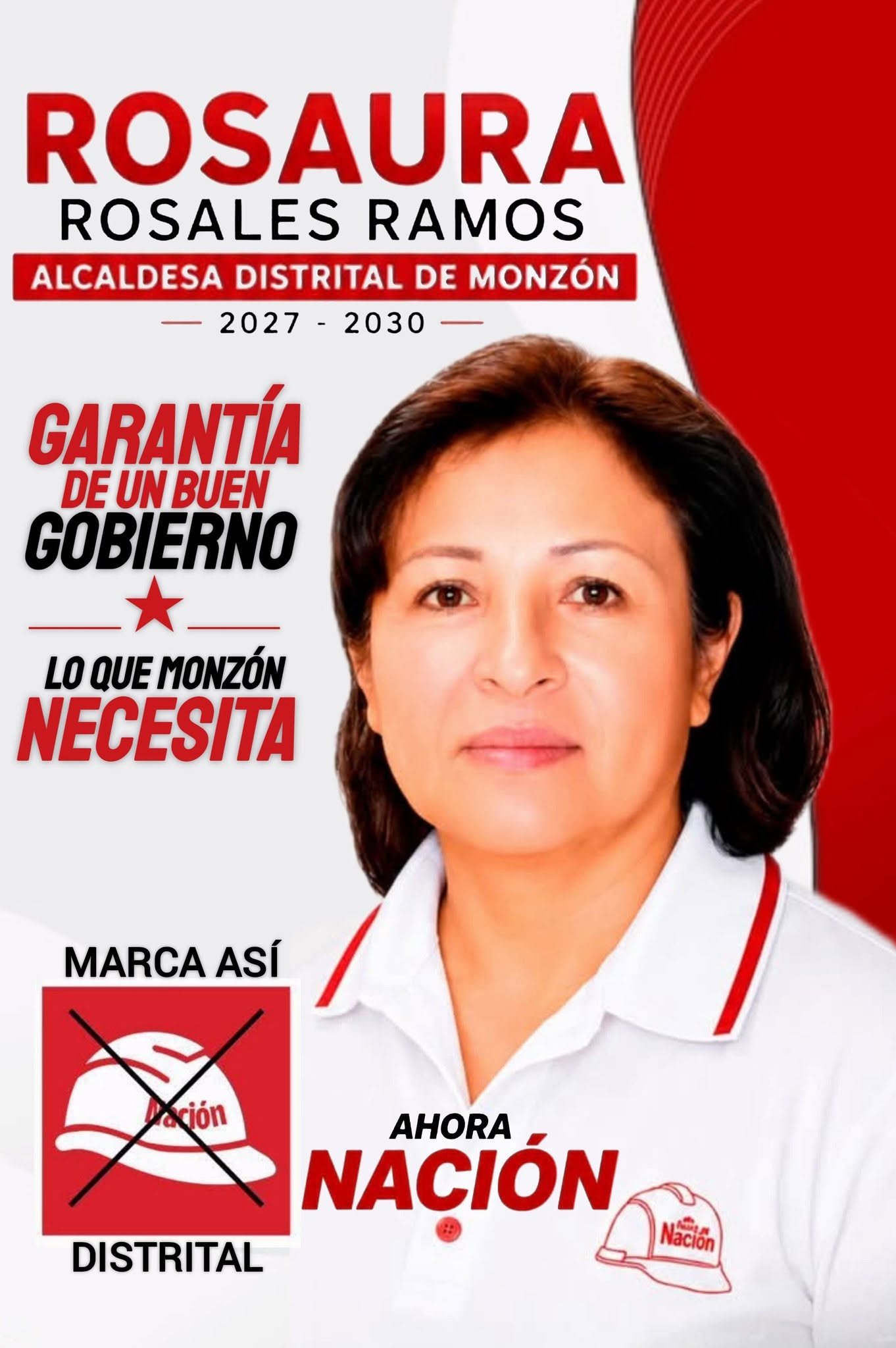 Cartel de Rosaura Rosales, candidata a la alcaldía distrital de Monzón